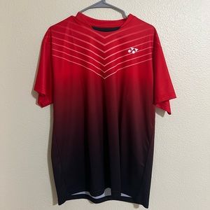 Red Men’s Yonex Tennis Shirt (Size: L)
